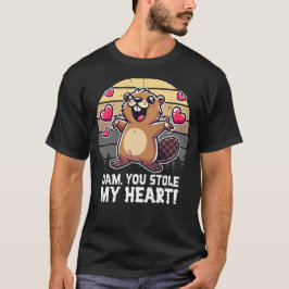 Camiseta Dam, me robaste el corazón - Funny Beaver Design
