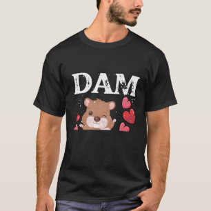 Camiseta Dam Youu2019re Cute Backprint Beaver