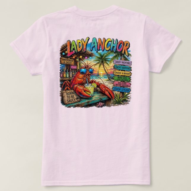 Camiseta Dama Ancla (Reverso del diseño)