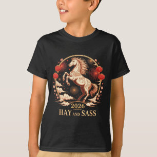 Camiseta Dama Caballo Kawaii 2026 Potenciada Por Heno &amp;