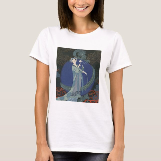 Camiseta Dama con un Dragón (color litho) (Anverso)