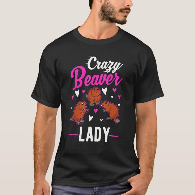 Camiseta Dama de castores locos (Anverso)