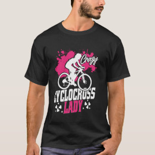 Camiseta Dama de ciclocrós, ciclismo BMX y mujer en bicicle