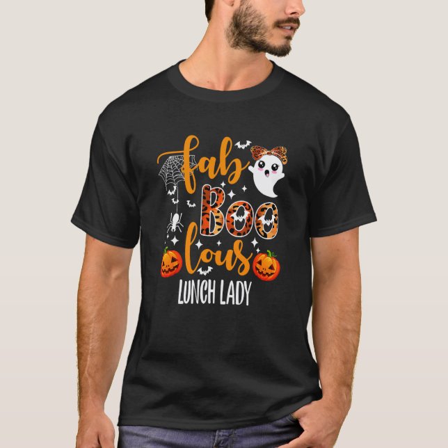 Camiseta Dama de comedor faboolous profesora Halloween (Anverso)