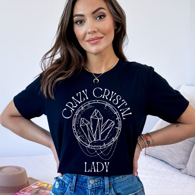 Camiseta Dama de cristal loco, amante de los cristales, geó (Subido por el creador)