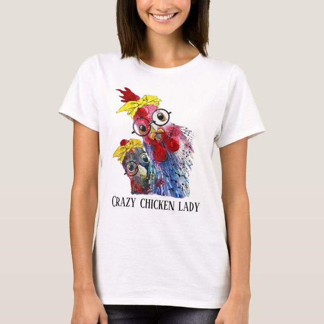 Camiseta dama de gallina loca (Anverso)