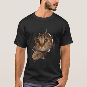 Camiseta Dama de gato del gato del gato Derramado de gatito