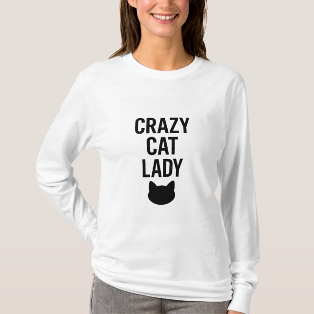 Camiseta Dama de gato loca - Gracioso regalo de amante de g (Anverso)
