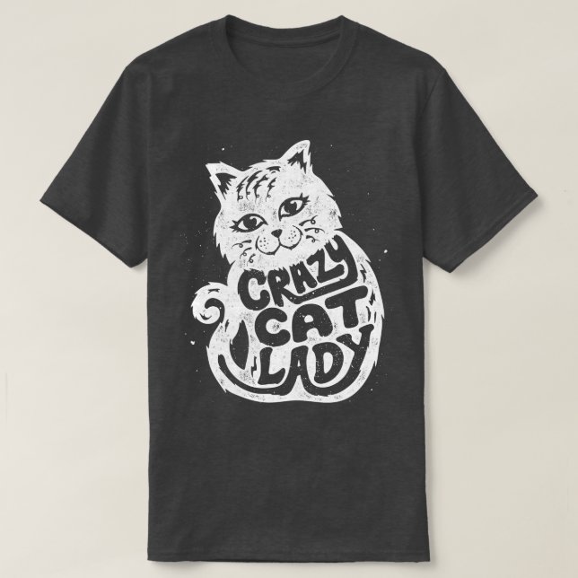 Camiseta Dama de gato loca para mujeres Chicas niños regalo (Diseño del anverso)