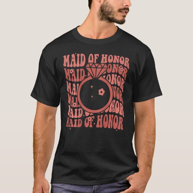 Camiseta Dama de honor, Dama de honor Cumpleaños, Despedida (Anverso)