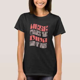 Camiseta Dama de honor de mujeres Diva retro a juego Bachel