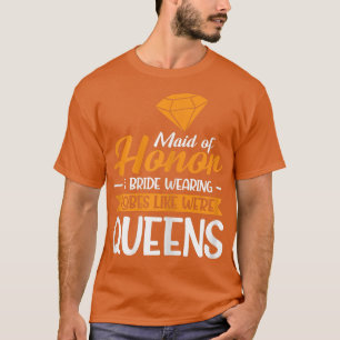 Camiseta Dama de honor de mujeres y novia que lleva despedi