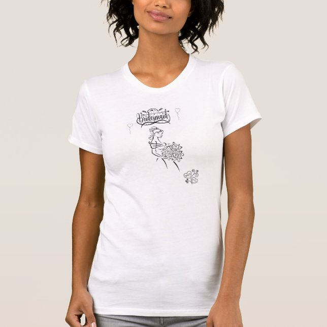 Camiseta Dama de honor despedida de soltera o ducha de novi (Anverso)