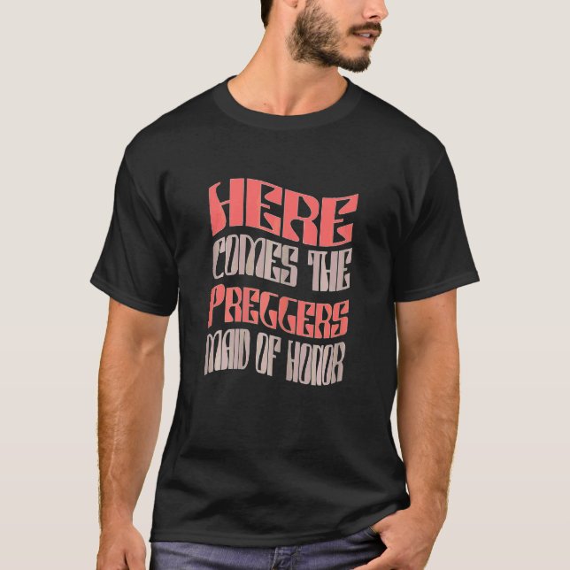Camiseta Dama de Honor Embarazada Combinación Despedida de  (Anverso)