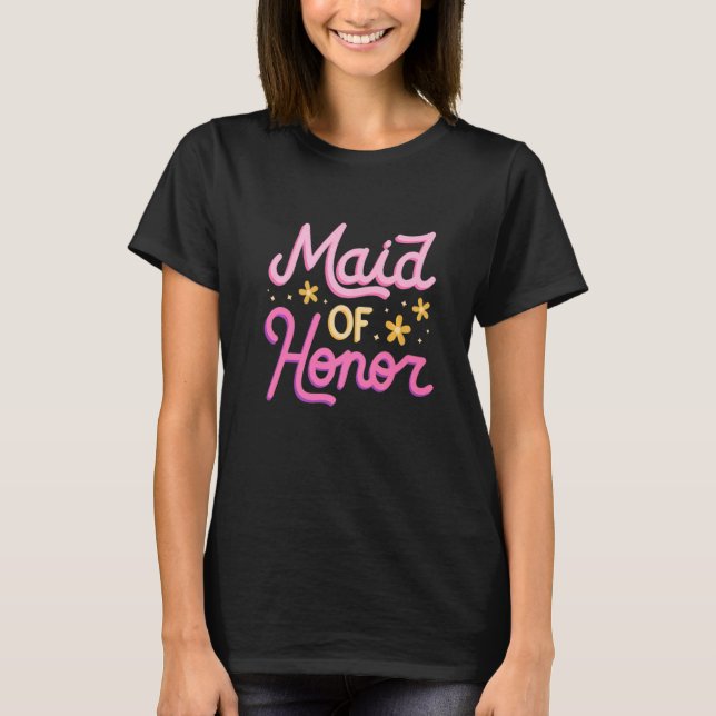 Camiseta Dama De Honor Fiesta de Despedida de Soltera Bride (Anverso)