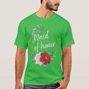 Camiseta Dama De Honor Floral Matrimonio Boda Regalo Nupcia
