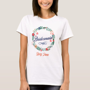 Camiseta Dama de honor. Nombre editable.
