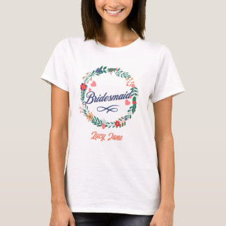 Camiseta Dama de honor. Nombre editable.