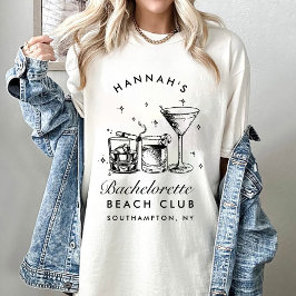 Camiseta Dama de honor retro moderna minimalista