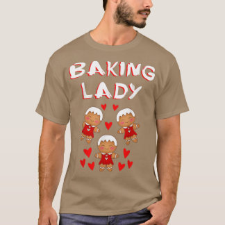 Camiseta Dama de la boca Hagamos galletas de pan de jengibr