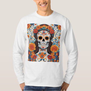 Camiseta Dama de Marigolds - Día de los Muertos