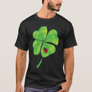 Camiseta Dama de mariquita de trébol de cuatro hojas afortu