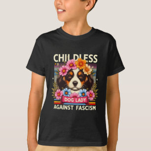 Camiseta Dama de perro contra los amantes del fascismo de l