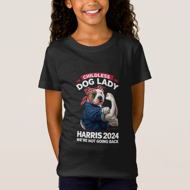 Camiseta Dama de Perro sin Niños Votando Las Elecciones De  (Anverso)