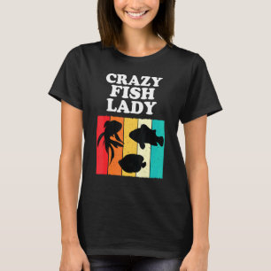 Camiseta Dama de pez loca Acuario de agua salada Acuarista 