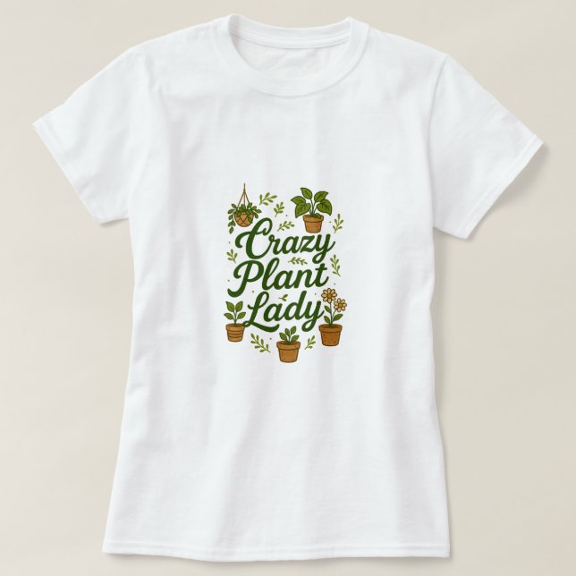 Camiseta Dama de planta loca (Diseño del anverso)