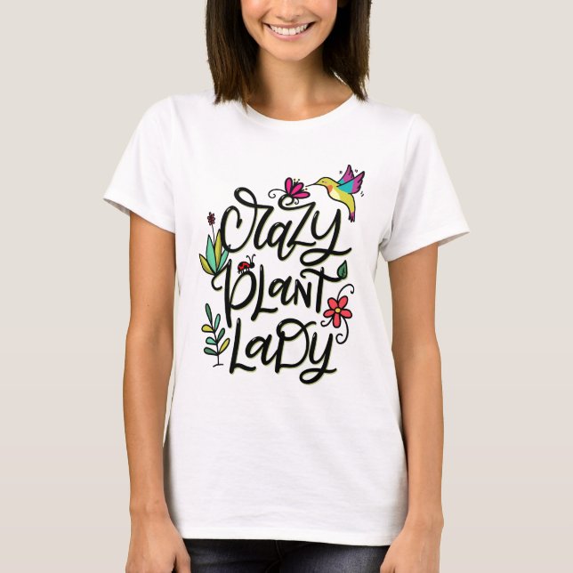 Camiseta Dama de planta loca, manta (Anverso)