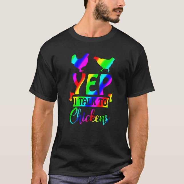 Camiseta Dama de pollo multicolor (Anverso)