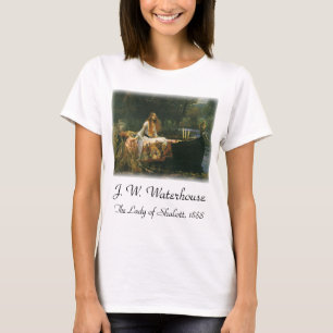 Camiseta Dama de Shalott en barco por John William Waterhou