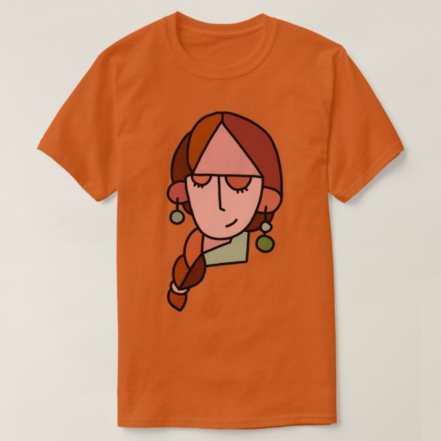 Camiseta Dama de trenzas (Diseño del anverso)