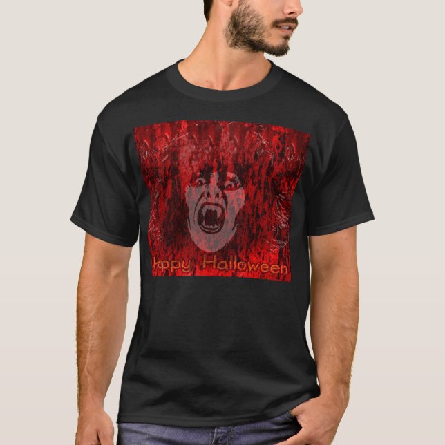 Camiseta Dama de vampiros aterradora en sangre (Anverso)