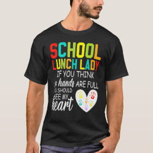 Camiseta Dama del Almuerzo Escolar Equipo de Cafetería Debe