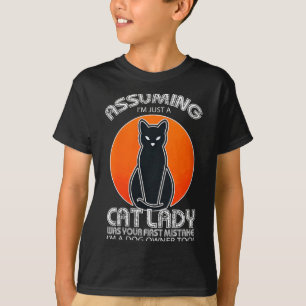Camiseta Dama Gata Uming Señora Halloween _ Perro Y Negro