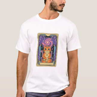 Camiseta Dama Gatos Tarot, Gato Místico, Reina Gata,