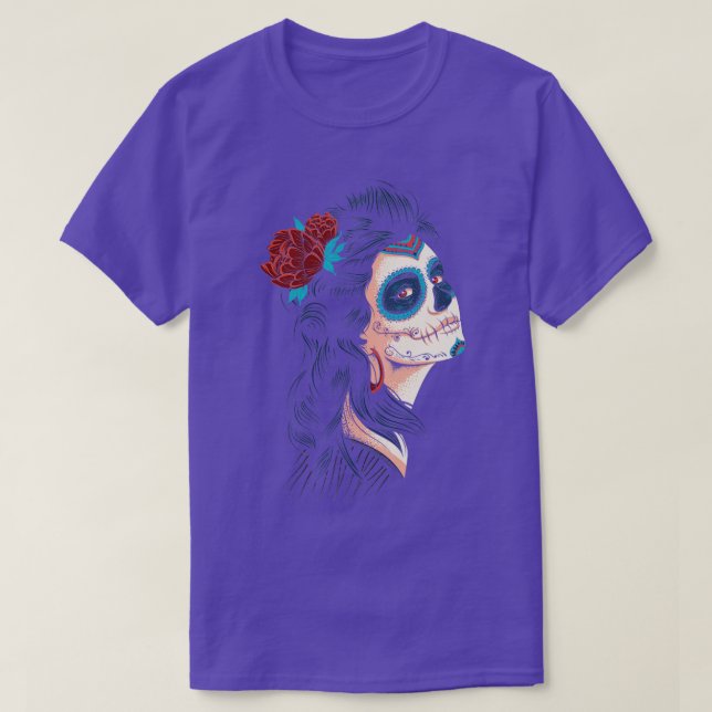 Camiseta Dama linda de la fallecida La Calavera Catrina (Diseño del anverso)