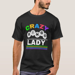 Camiseta Dama Loca de Bingo Casino Juegos de Azar Lotería M