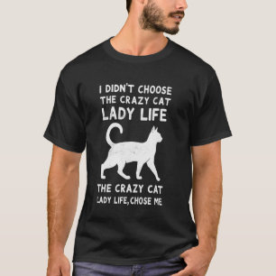 Camiseta Dama Loca de los Gatos Frases Divertidas Amante de