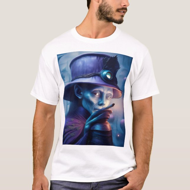 Camiseta Dama Misteriosa Señalándote con el Dedo (Anverso)