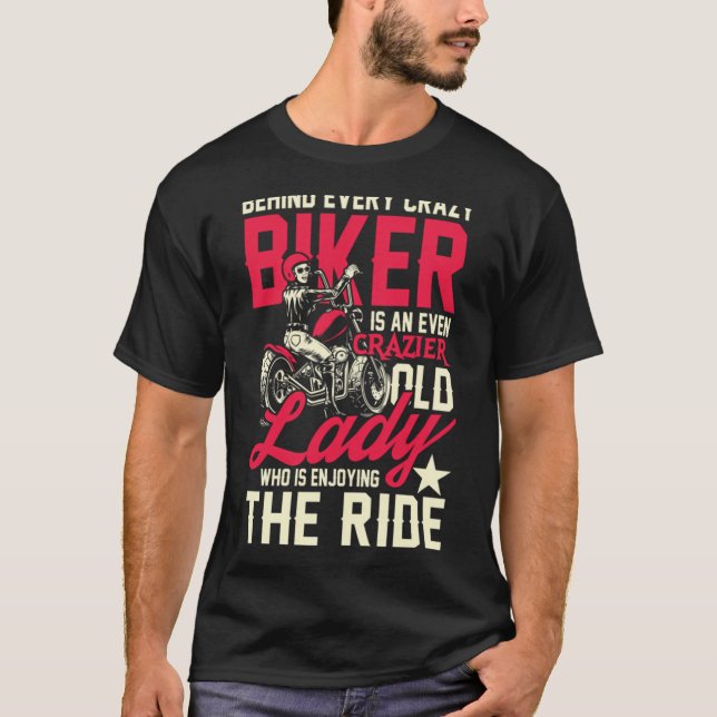 Camiseta Dama motociclista más loca (Anverso)
