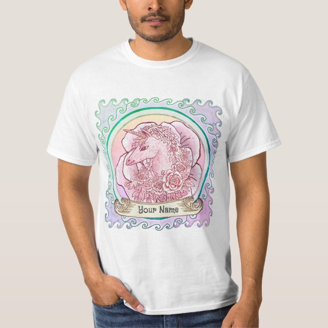 Camiseta Dama Rosa Unicornio  (Anverso)