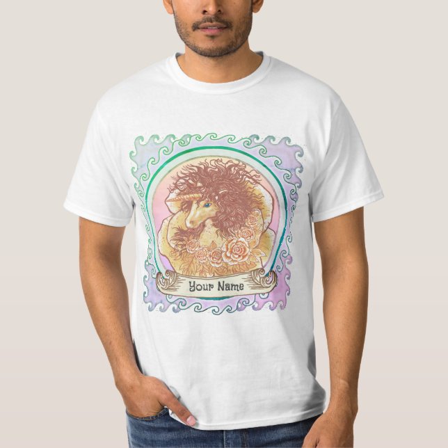Camiseta Dama Unicornio Amarillo  (Anverso)