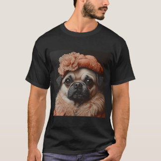 Camiseta Dama Victoriana Pug - Hermosa pequeña dama Pug - E