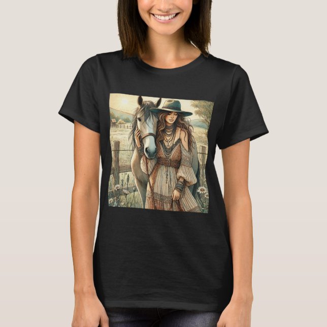 Camiseta Dama y caballo (Anverso)