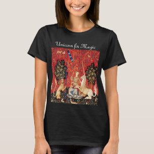 Camiseta DAMA Y UNICORN PARA Flores DE Fantasía MÁGICA, Ani