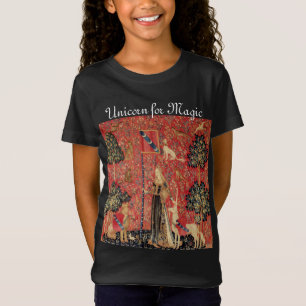 Camiseta DAMA Y UNICORN PARA Flores DE Fantasía MÁGICA, Ani