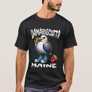 Camiseta Damariscotta Maine Funny Seagull French Fries Souv